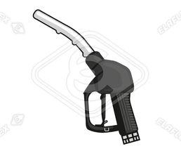 Icon / Clipart<br />Petrol Station Dispenser Pump & Nozzle (black)